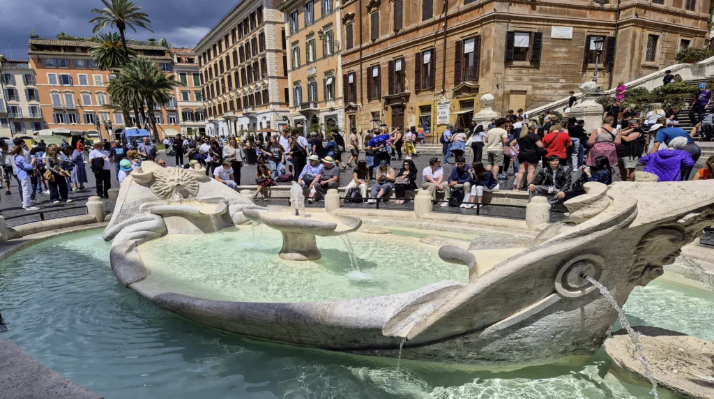 Barcaccia Fountain in Rome