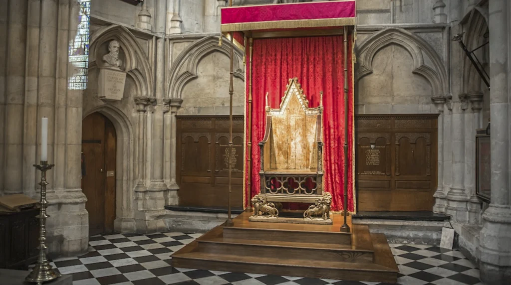 The Coronation Chair at Westminster Abbey