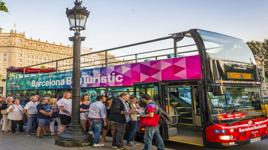 Hop on hop off bus in Barcelona