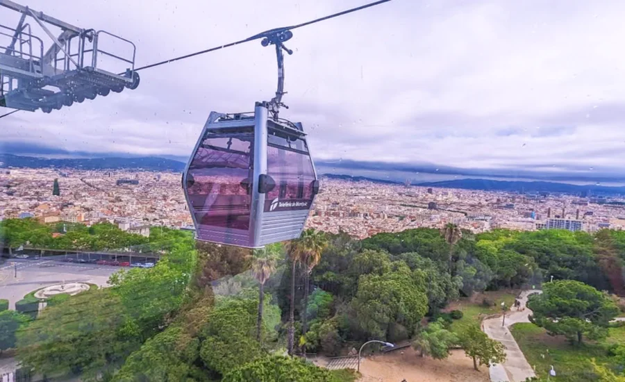 Montjuïc cable car in Barcelona