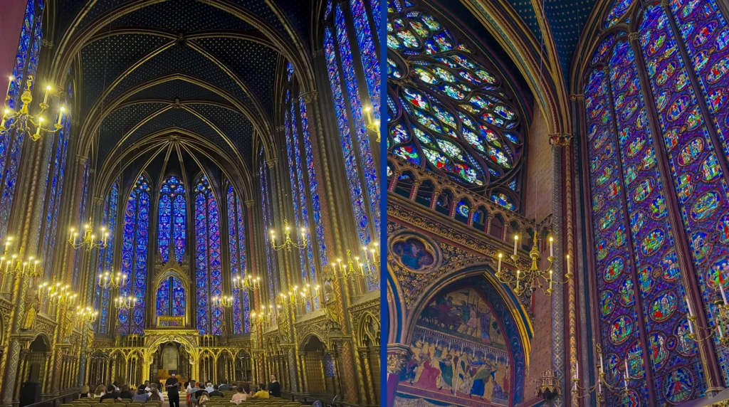 glas-in-loodramen-Sainte-Chapelle in Parijs Sainte-Chapelle in Paris