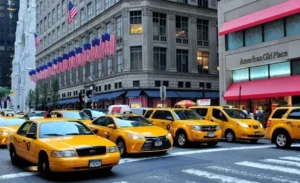 Cab in New York yellow cab in New York cities outside europe