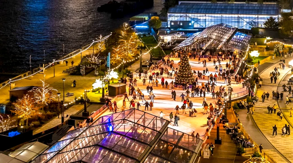 schaatsen met kerst in Londen