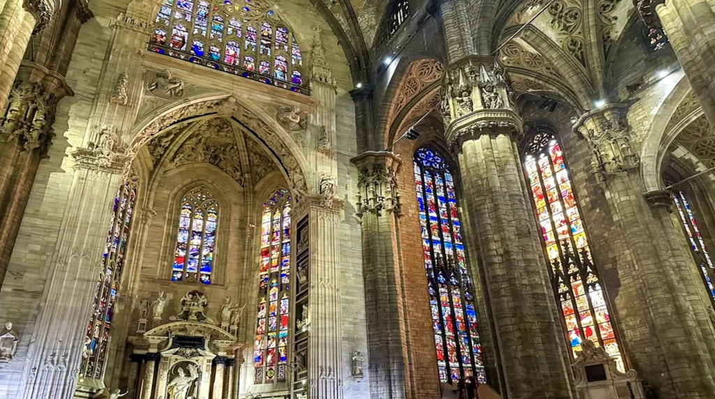 The interior of the Duomo di Milano