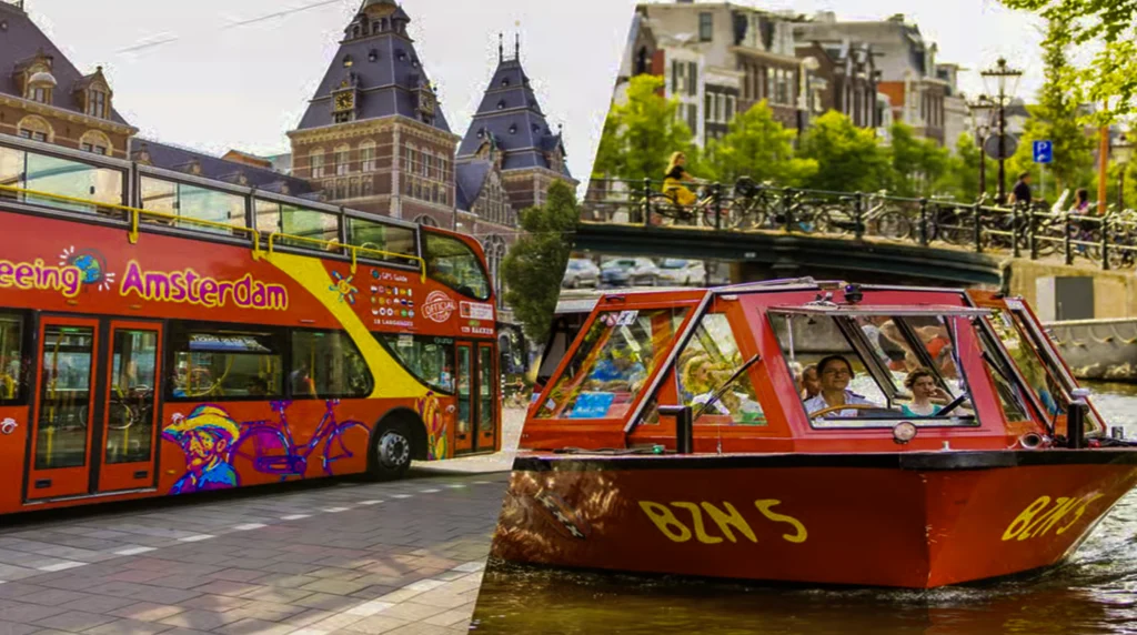 Reizen door Amsterdam met de Hop on Hop off bus en boot
